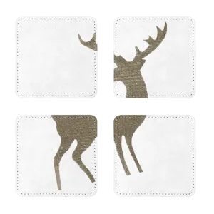 Deer Sublimation Coasters Pack of Four