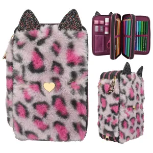 Depesche TOPModel 3-Compartment Pencil Case Leo Rebel Kitty