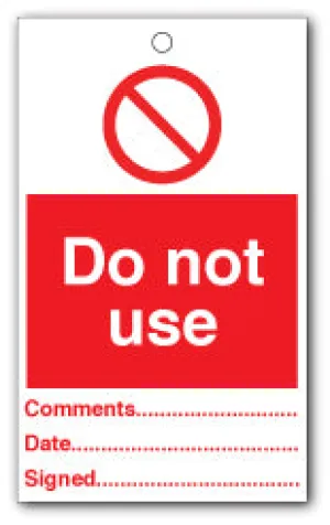 Do not use