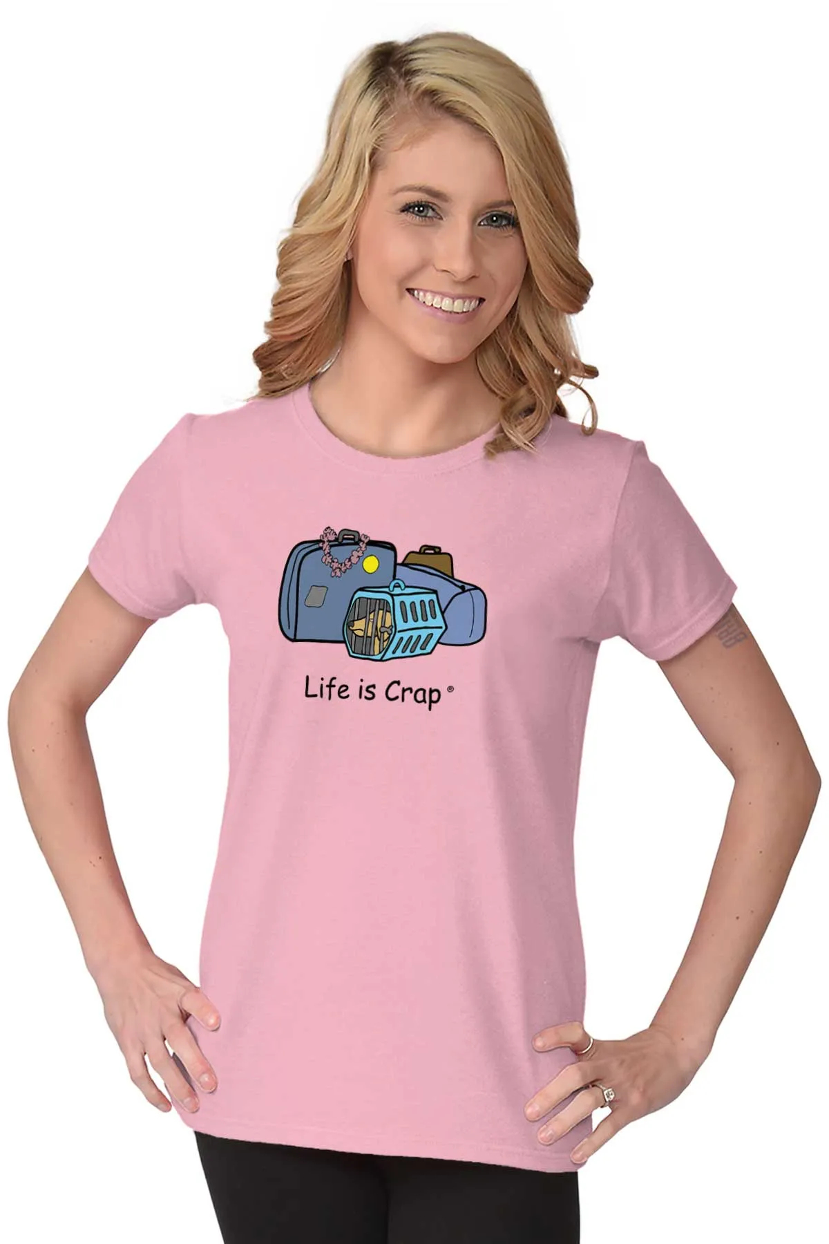 Dog Carrier Ladies T-Shirt