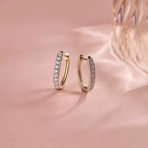 Elegant Diamond Hoops