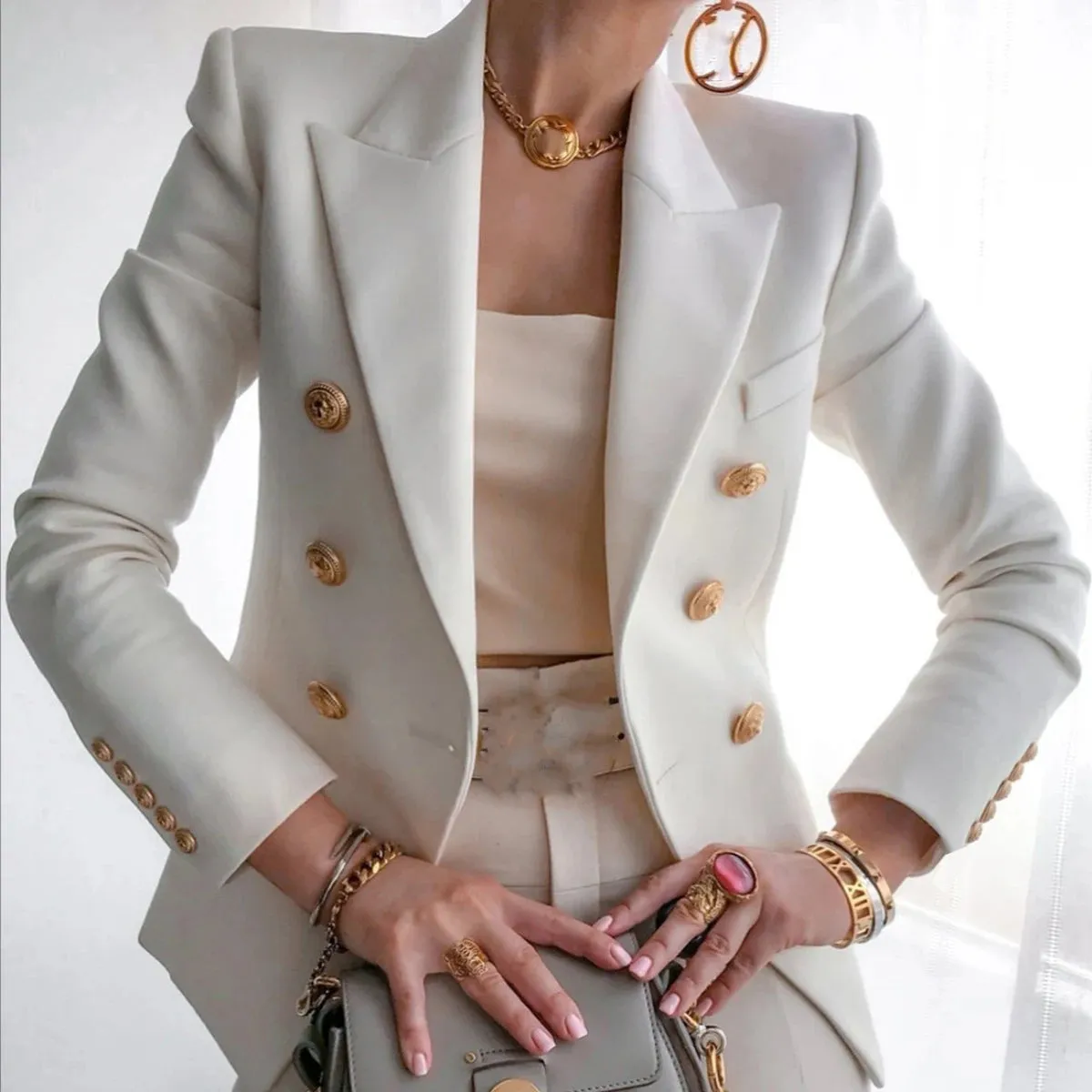 Elegant Solid Blazer