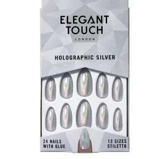 Elegant Touch Core Colour Nails - Holographic Silver