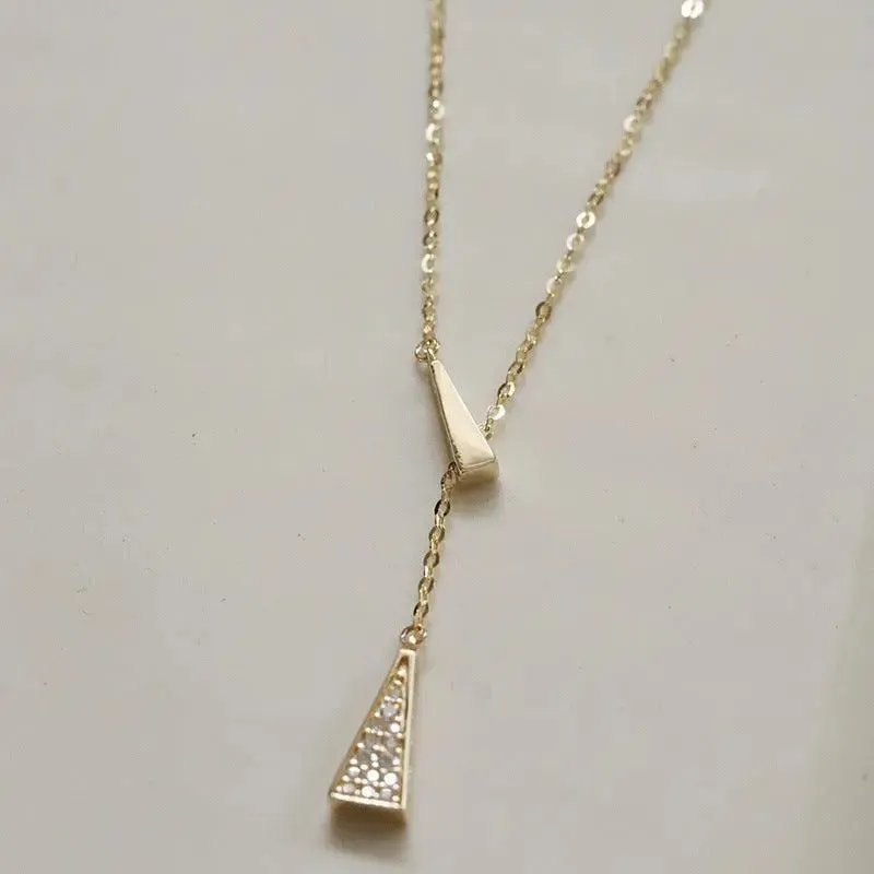 Elegant Triangle Pendant Necklace