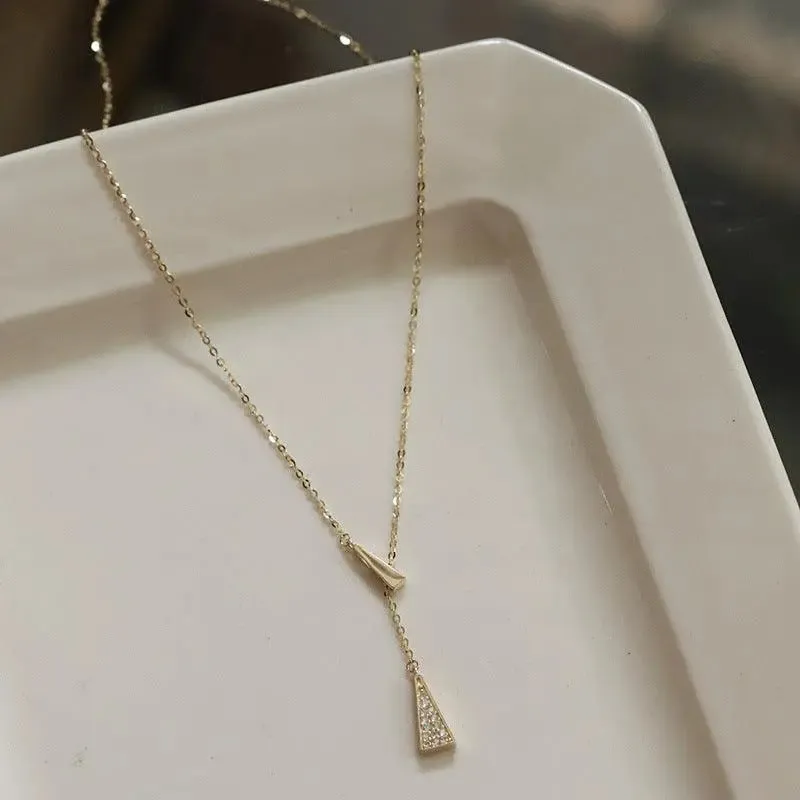 Elegant Triangle Pendant Necklace