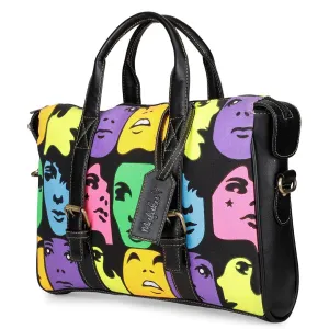 Enigma Laptop Handbag - Faces