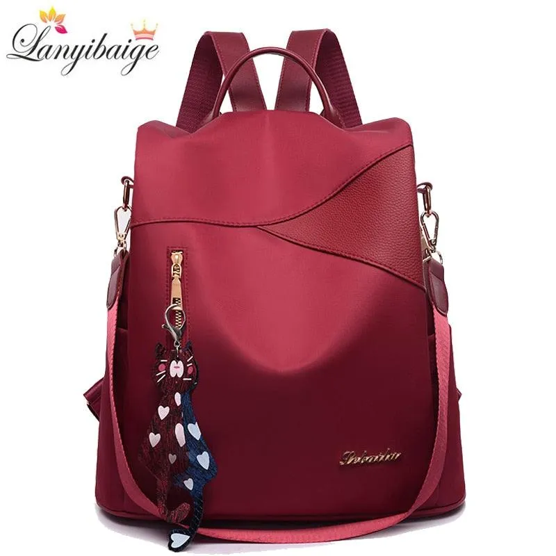 Fashion Backpack Women Waterproof Oxford Cloth School Bags for Teenage Girls Casual Ladies Shoulder Bags Large Travel Backpack