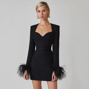 Feather Luxe Mini Dress