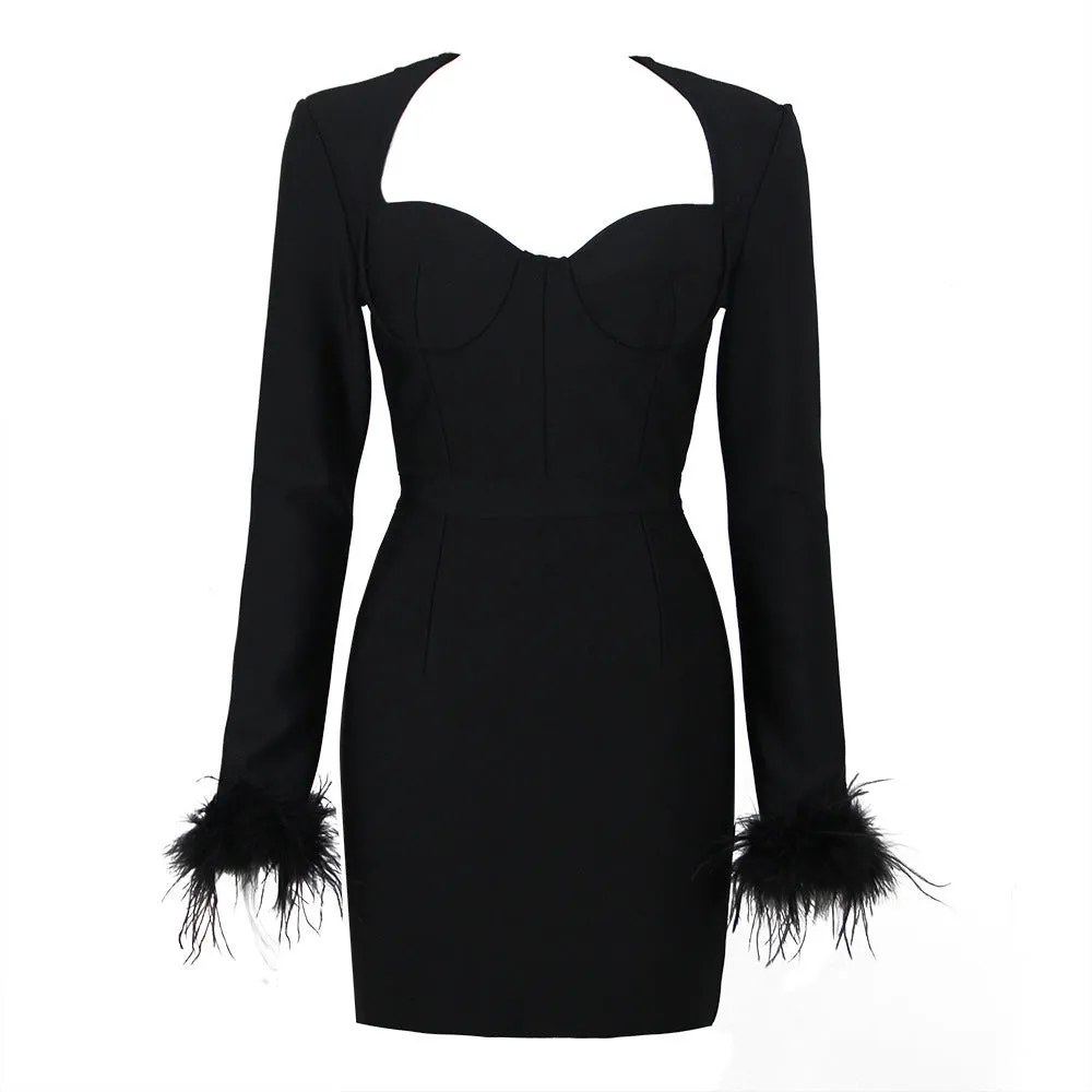 Feather Luxe Mini Dress