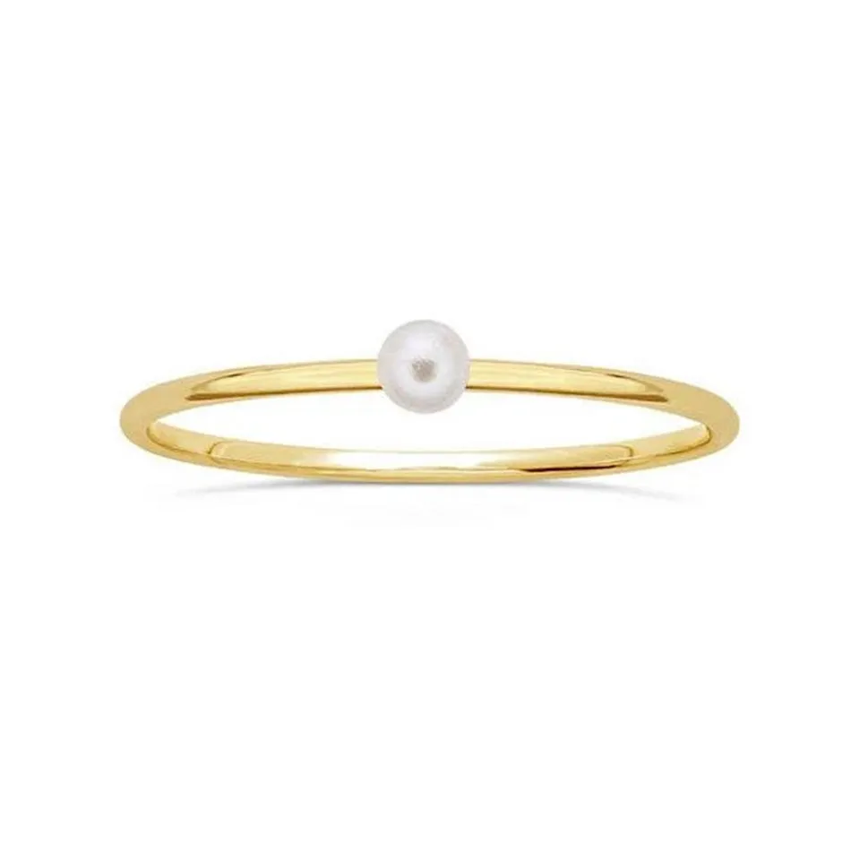 FJ0016 925 Sterling Silver Mini Pearl Ring