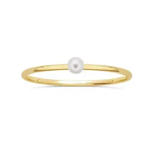 FJ0016 925 Sterling Silver Mini Pearl Ring