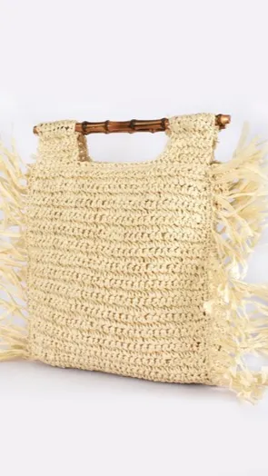 Fringe Edge Shopper Bag - Natural