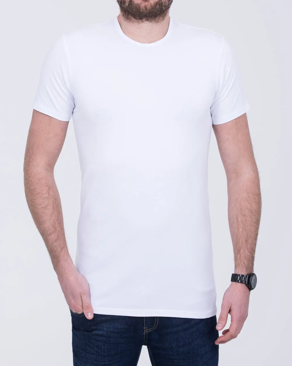 Girav Fitted Extra Tall T-Shirt (white) Twin Pack