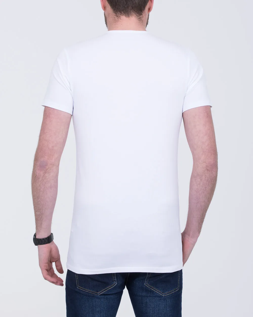 Girav Fitted Extra Tall T-Shirt (white) Twin Pack