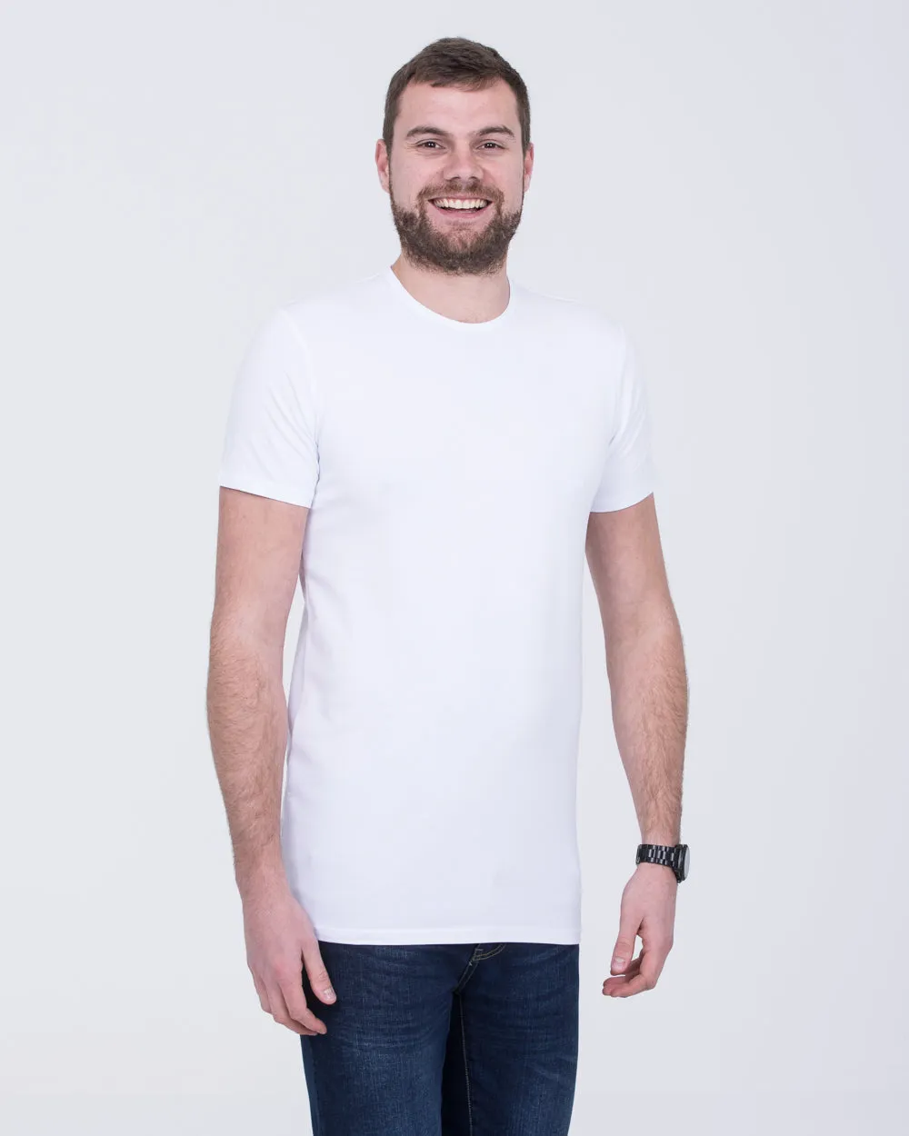 Girav Fitted Extra Tall T-Shirt (white) Twin Pack