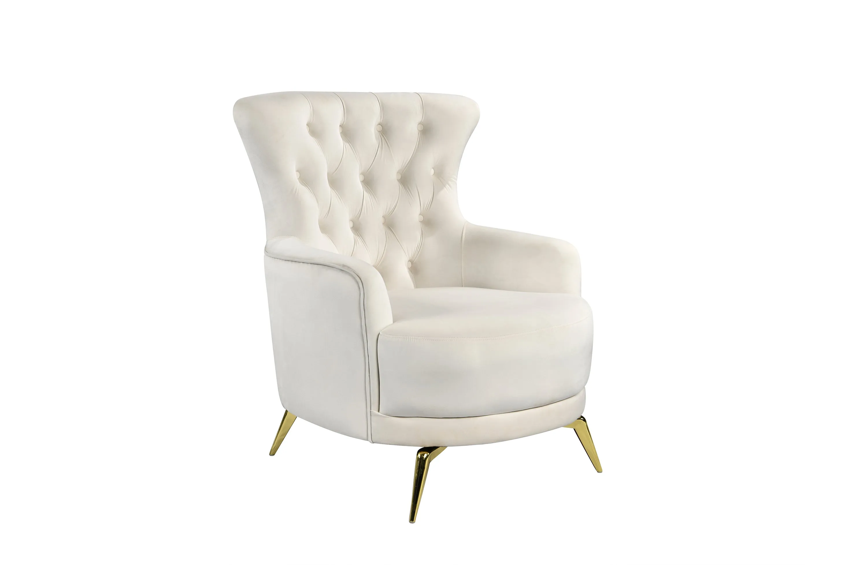 GRAND Tufted Wing Chair - 6 Colours Available