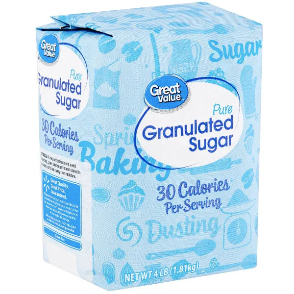 Great Value Pure Granulated Sugar, 4 lb