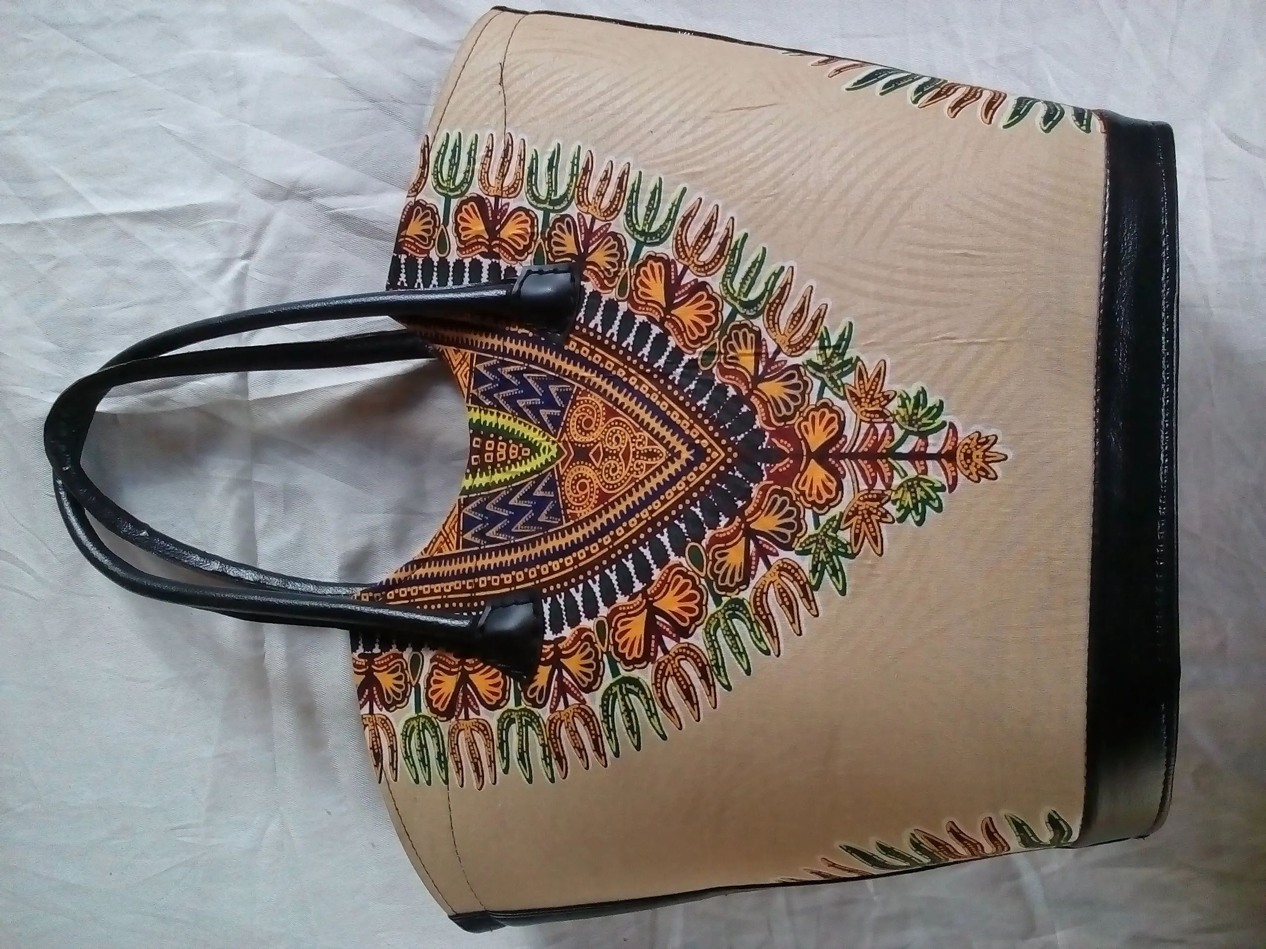 Hand-made Rain Resistant Washable Micro-rubber Juti Kitenge Handbags