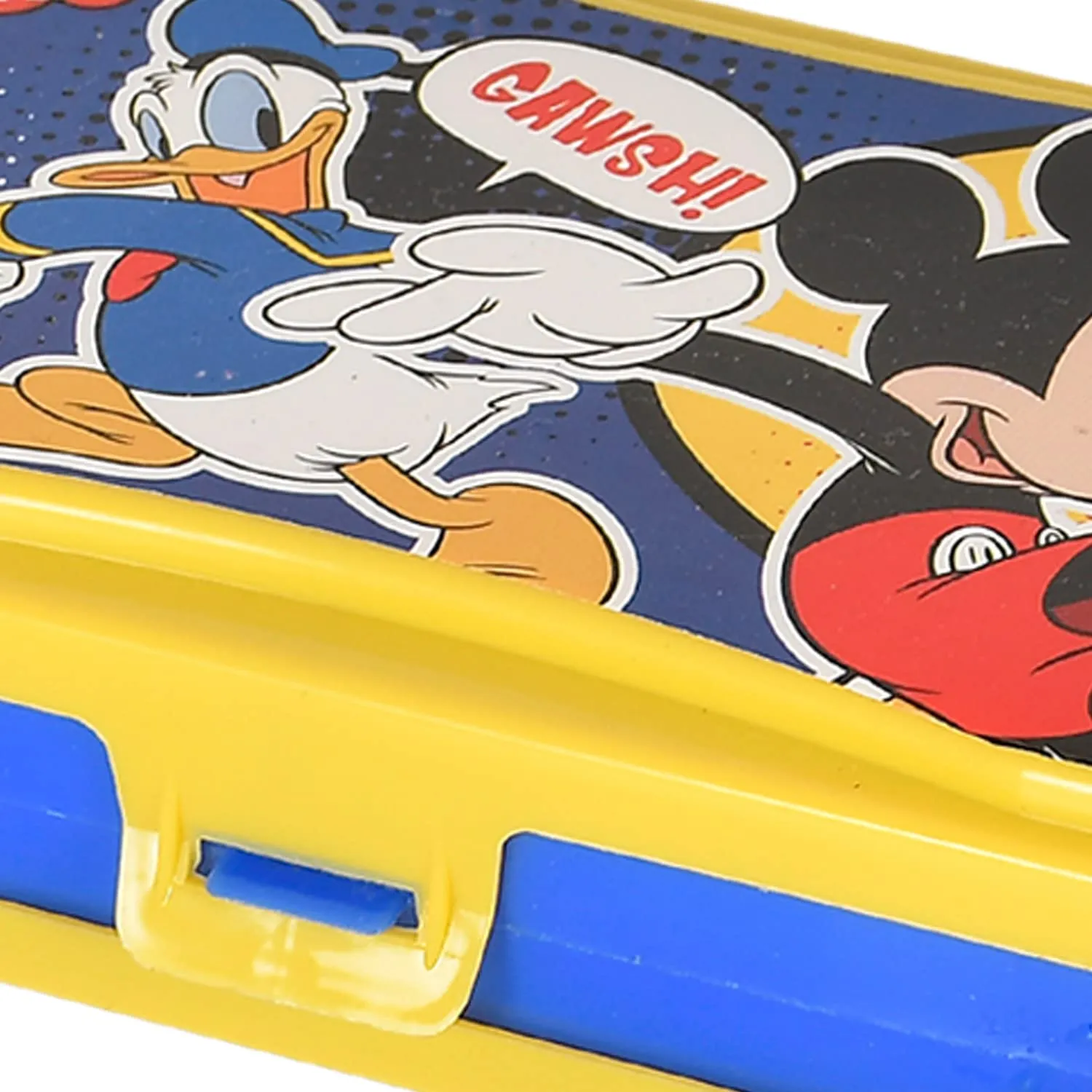 Heart Home Mickey Mouse & Friends Printed Double Sided Plastic Pencil Box, Pencil Case for School Supplies (Yellow)-50HH01276