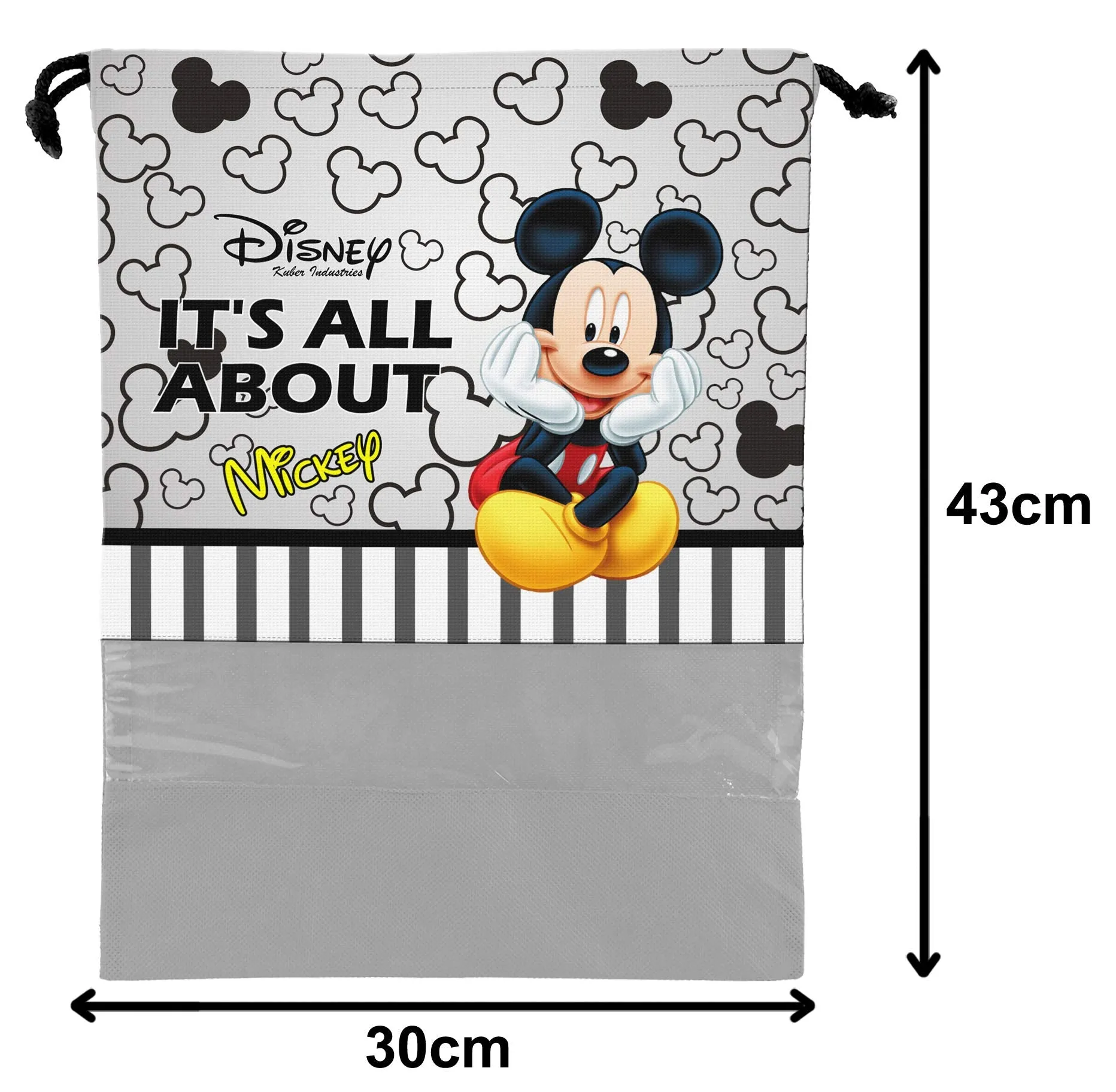 Heart Home Portable Travel Shoe Bags Dust-proof Shoe Organizer Space Saving Storage Bags, Disney Print (Set of 18,Black & Grey & Pink) -HS_35_HEARTHS18124