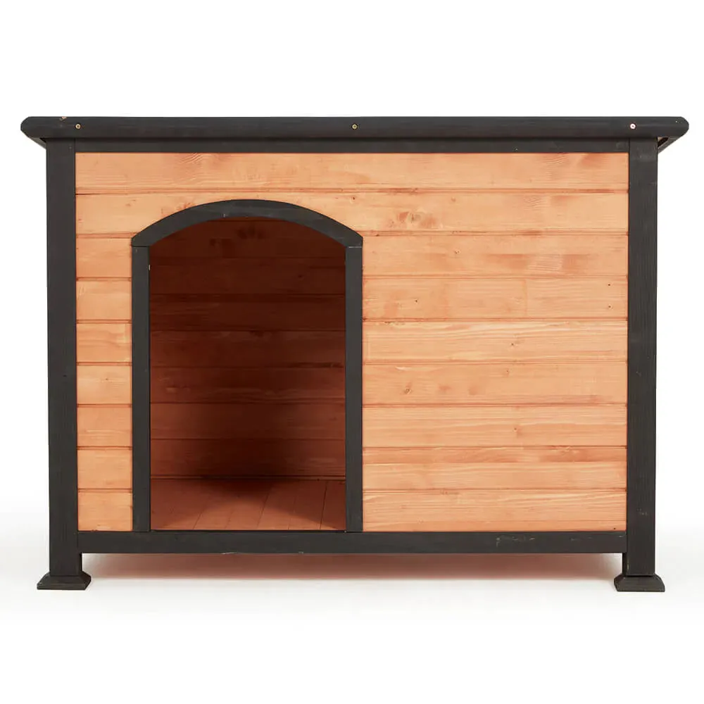 HOMREST 46" Wooden Doghouse Outdoors Sturdy Spacious Waterproof