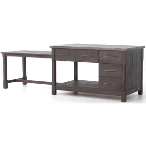 Ian Kitchen Island, Rubbed Black