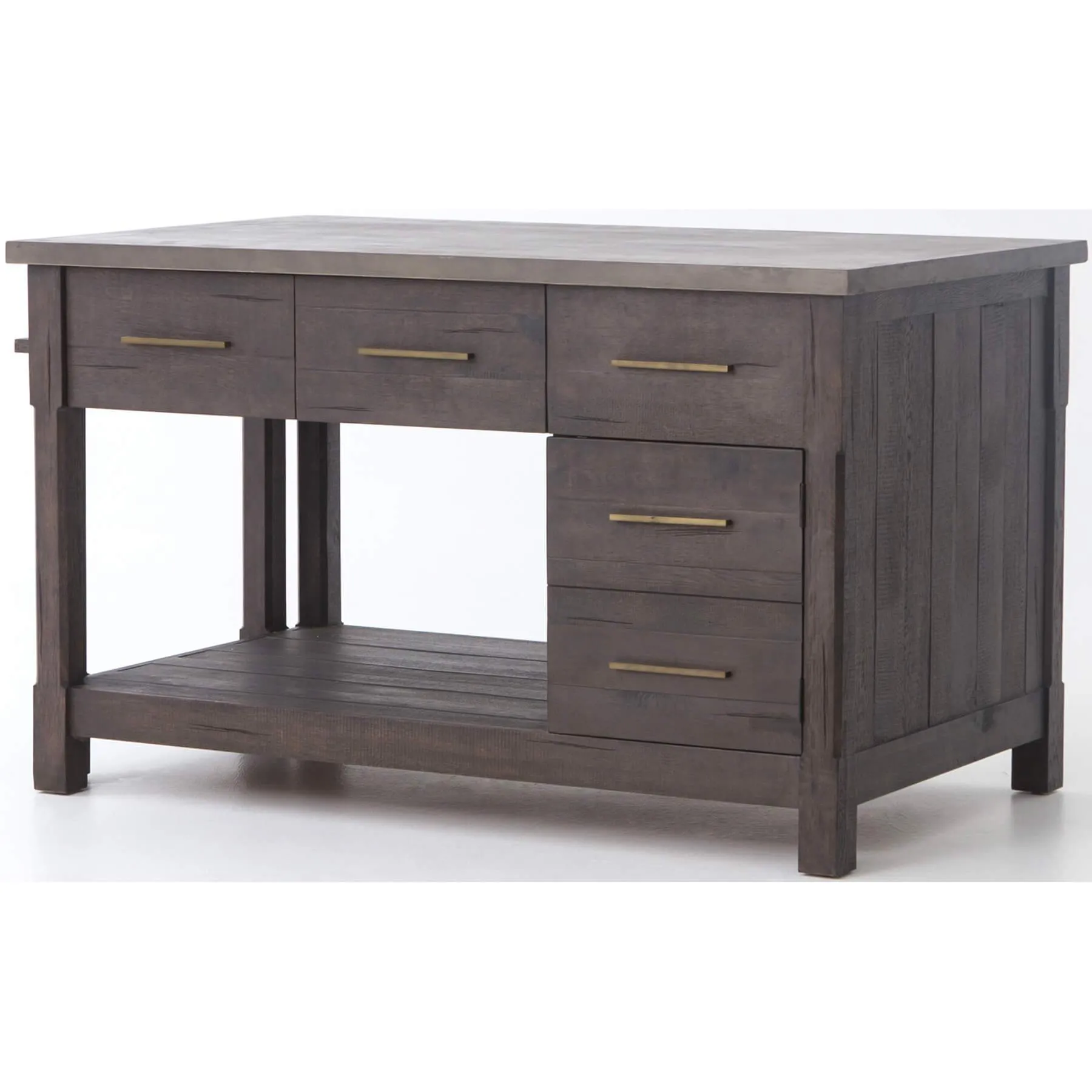 Ian Kitchen Island, Rubbed Black