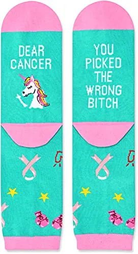 Inspirational Gifts, Breast Cancer Gifts, Chemo Gifts, Breast Cancer Awareness Socks, Survivor Socks for Women