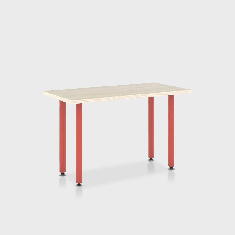 Jive Desk with Post Leg, Color Pop