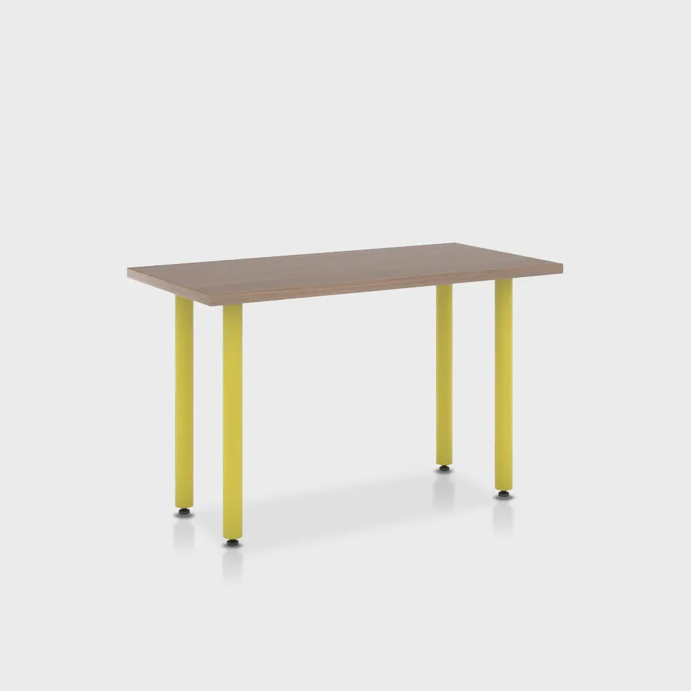 Jive Desk with Post Leg, Color Pop