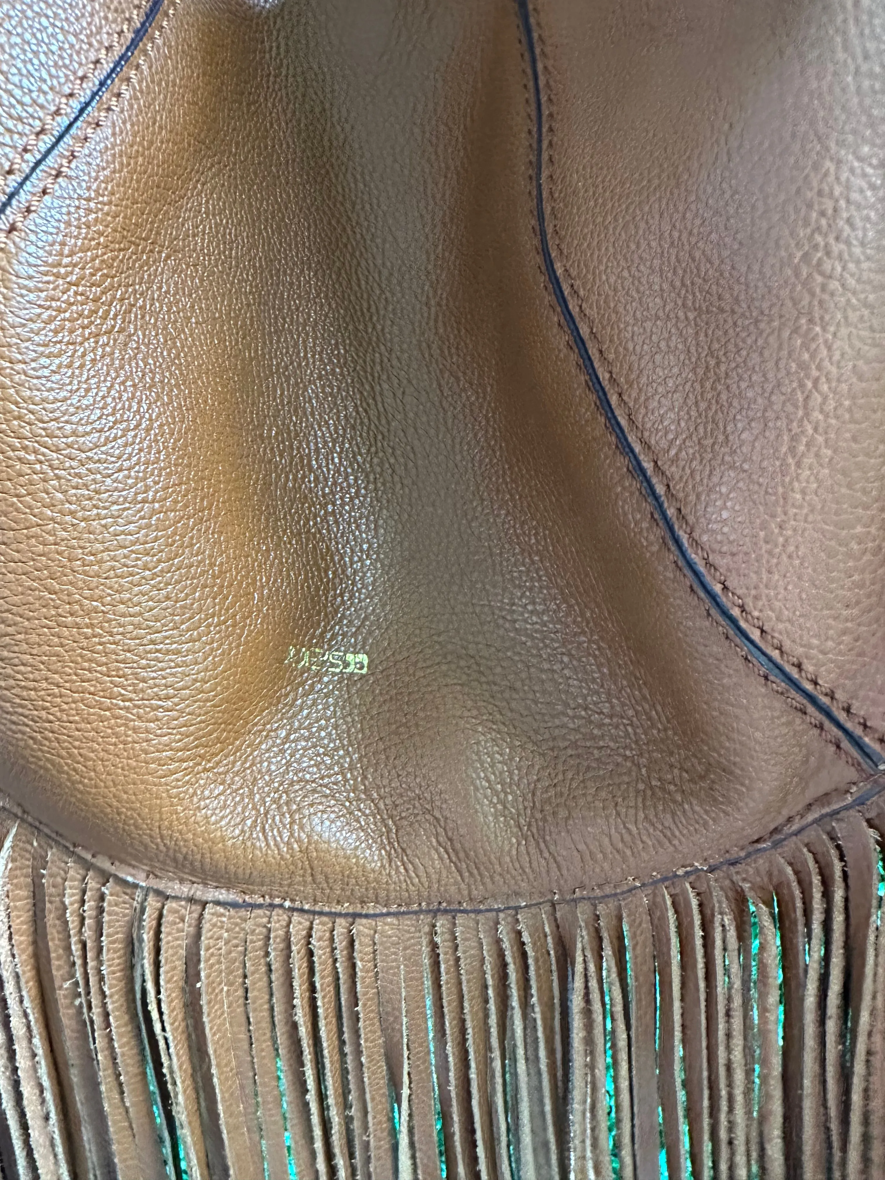 JOES Tan Leather Large Hobo Fringe Bag