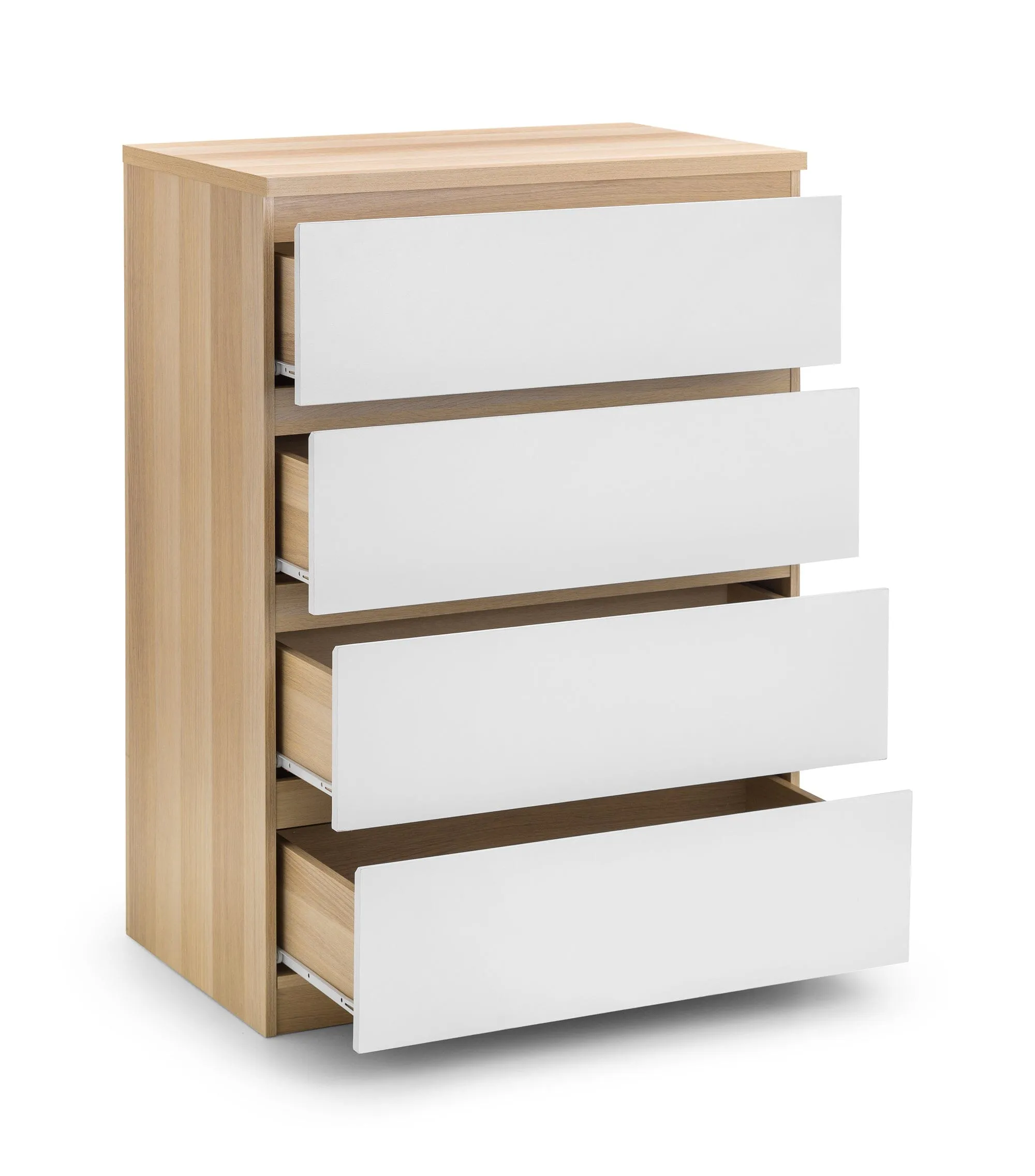 Jupiter 4 Drawer Chest - White/Oak