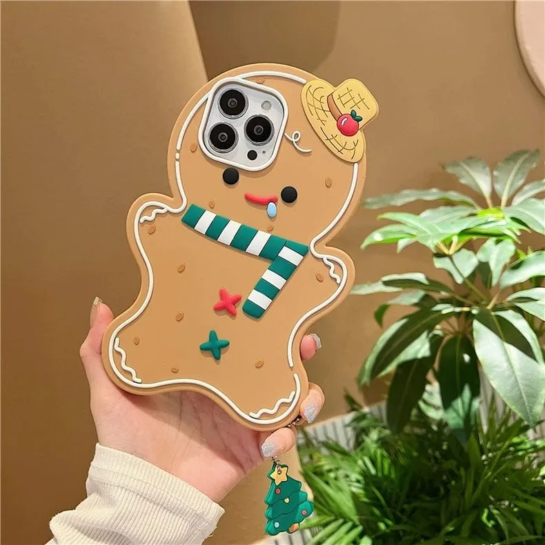 Kawaii Gingerbread Man iPhone Case