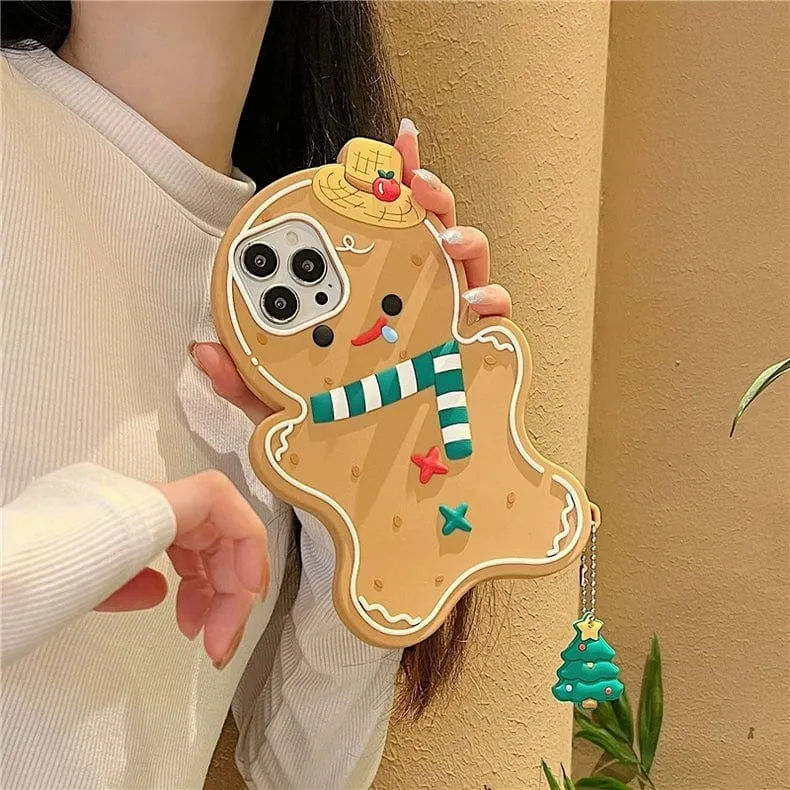 Kawaii Gingerbread Man iPhone Case