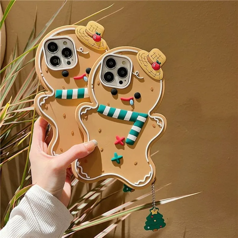 Kawaii Gingerbread Man iPhone Case