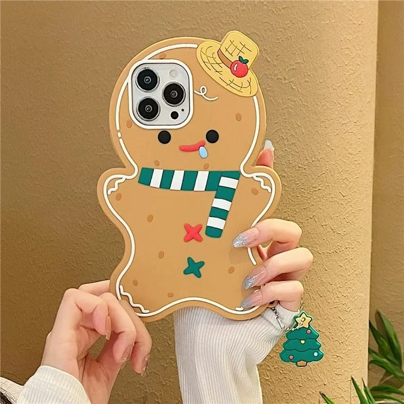 Kawaii Gingerbread Man iPhone Case