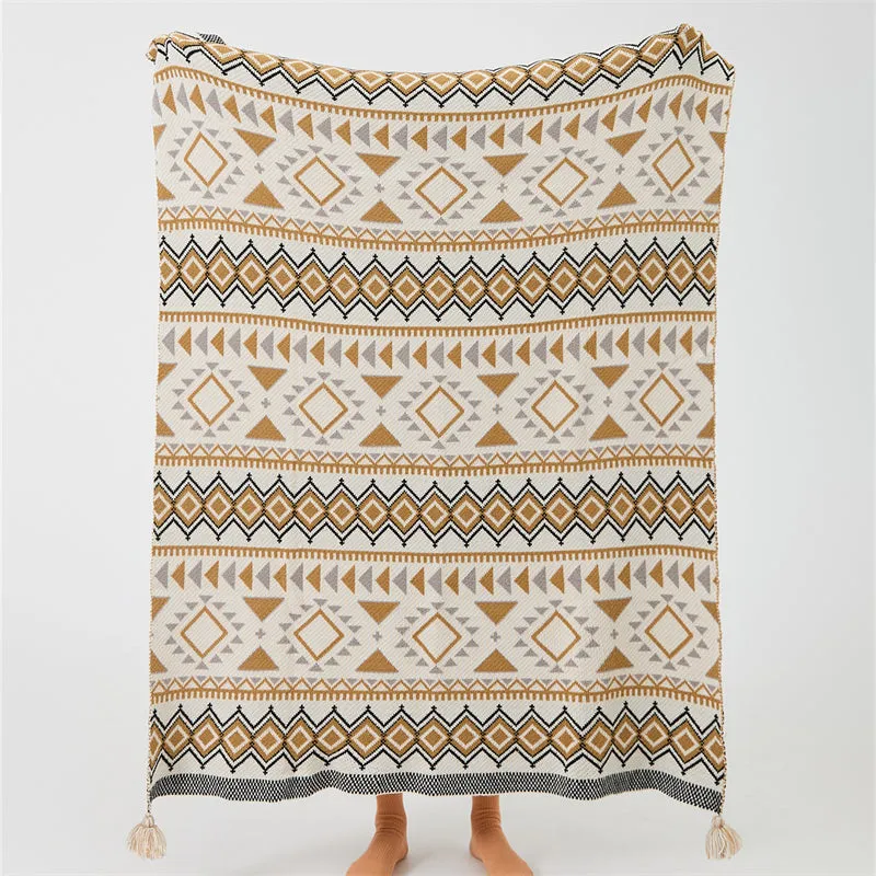 Knitted Bohemia Pattern Throw