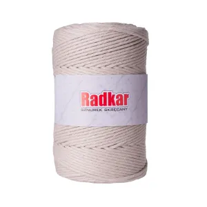 Light beige 5mm macrame twisted cotton cord