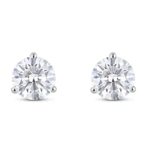 Lightbox 3CTW Lab Grown Diamond 3Prong Stud Earrings in 14K White Gold