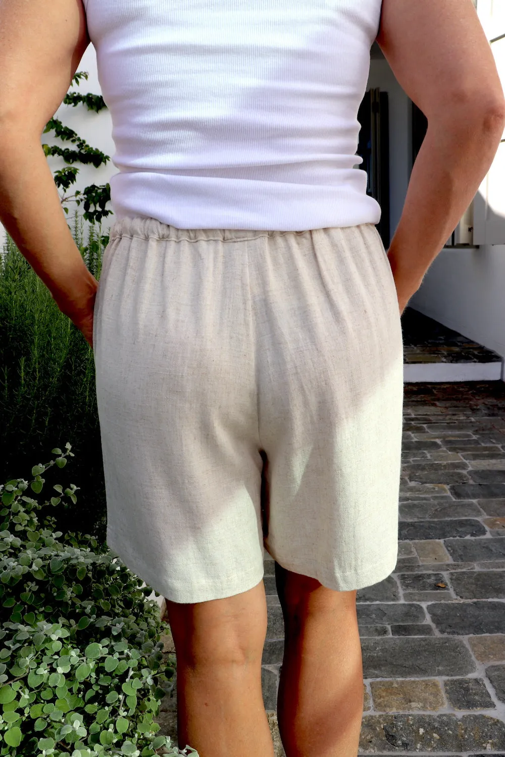 Lighthouse Lux Linen Shorts in Natural