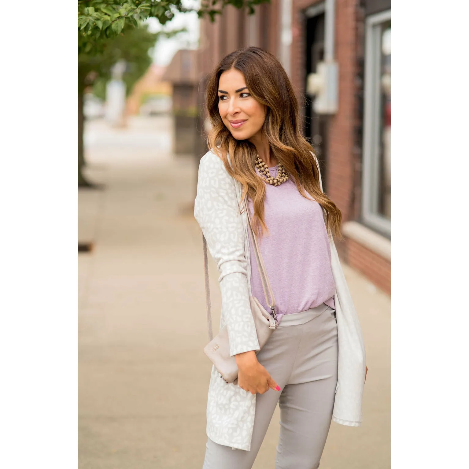 Lightweight Leopard Print Cardigan