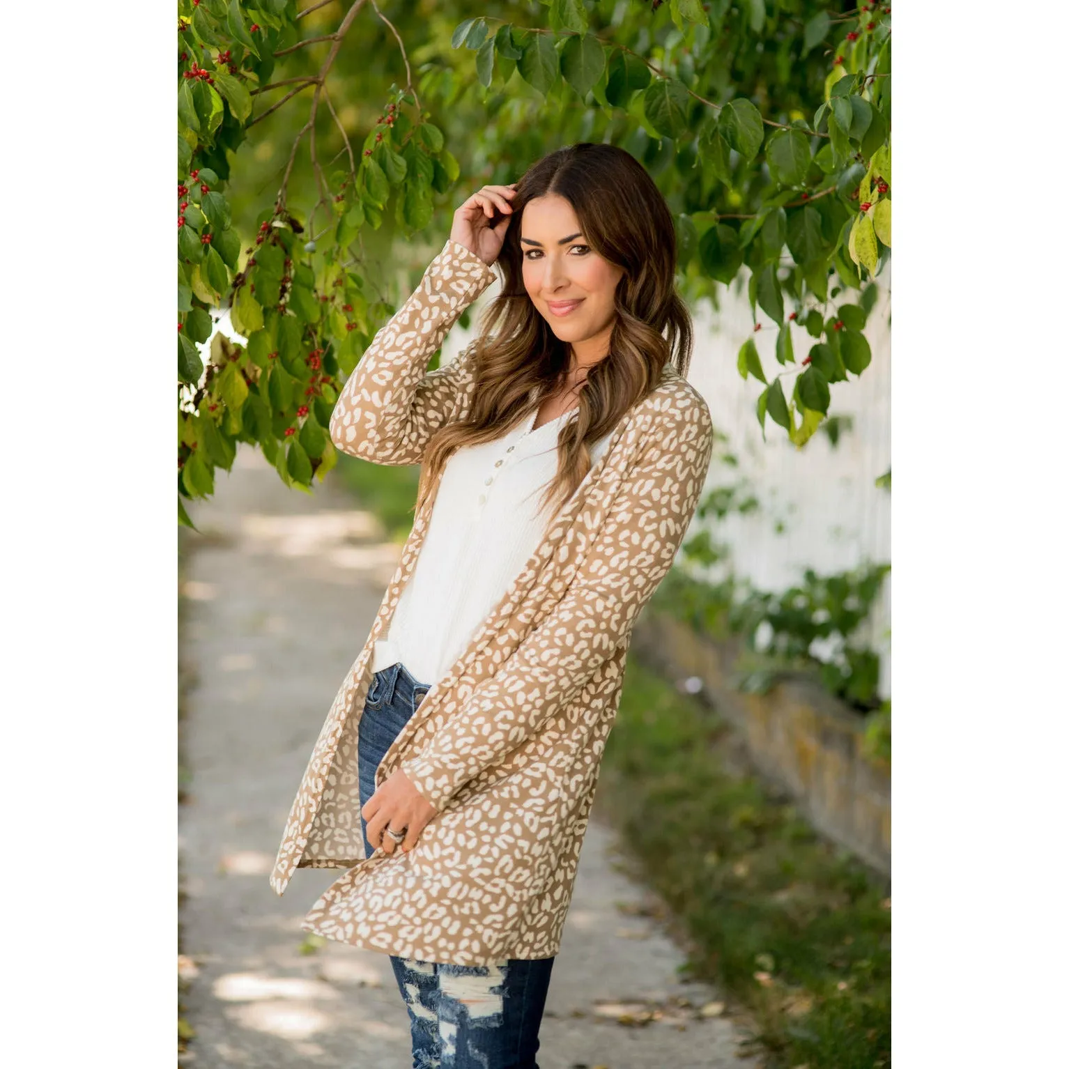 Lightweight Leopard Print Cardigan