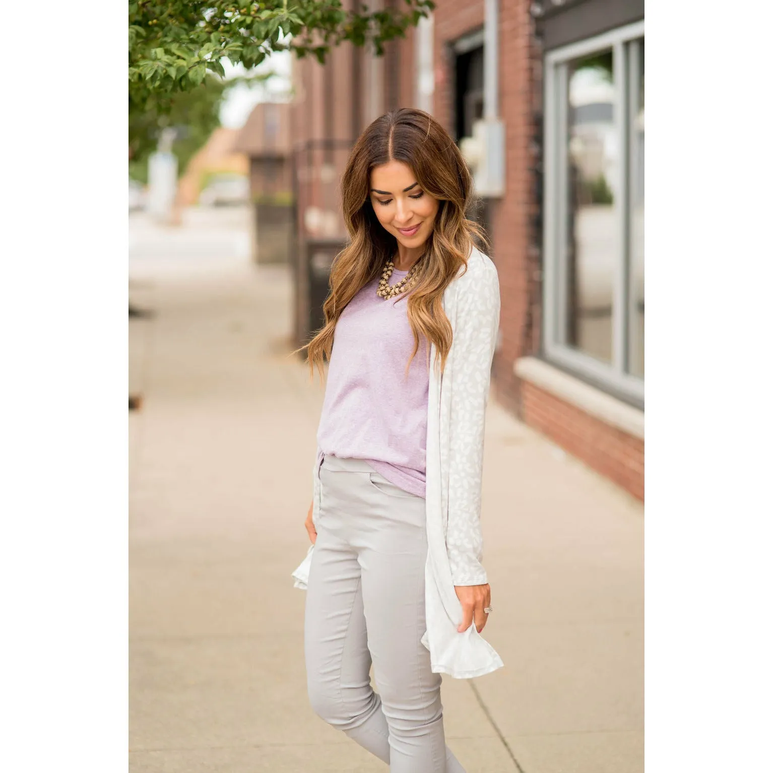 Lightweight Leopard Print Cardigan