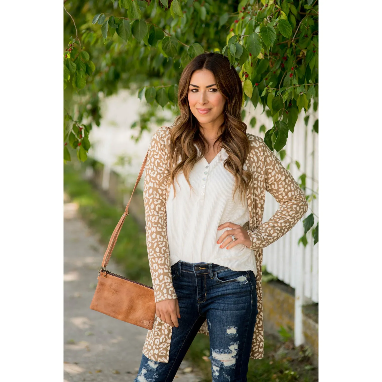 Lightweight Leopard Print Cardigan