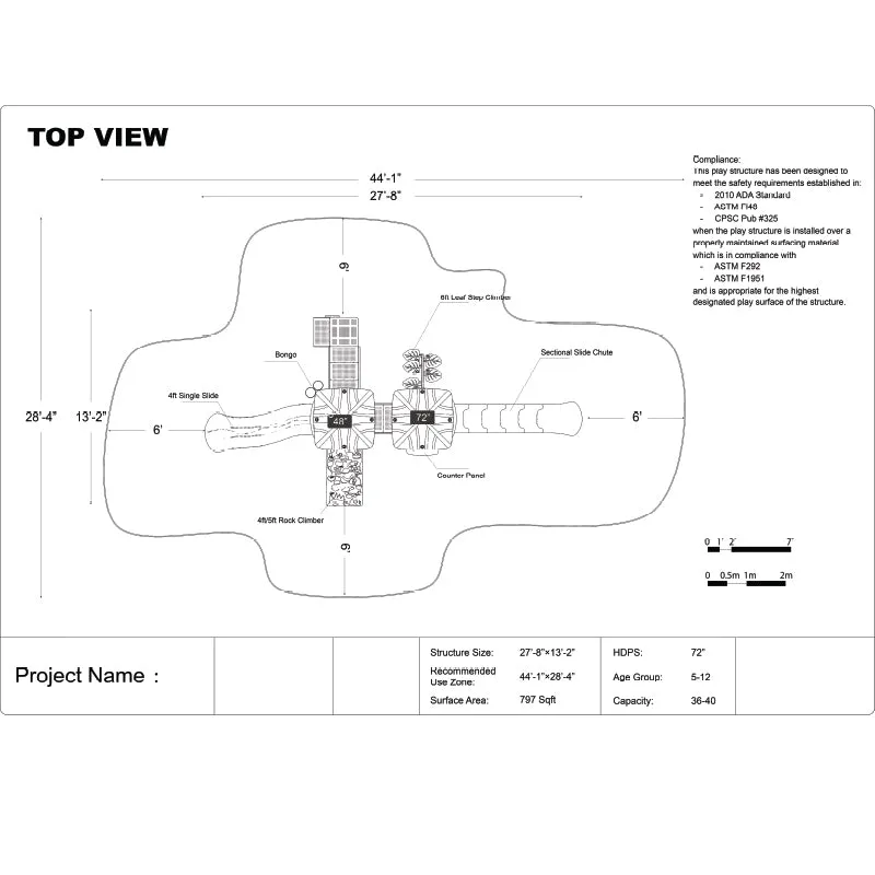 Lively Walkway - Leaf Roof | Commercial Playground Equipment