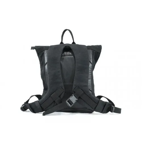 Longride Waxed Canvas Backpack Black - 15.6 Liters