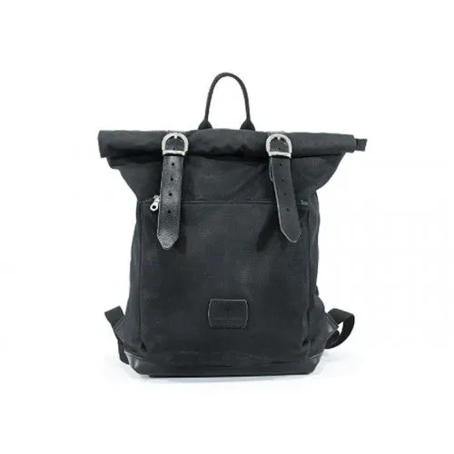 Longride Waxed Canvas Backpack Black - 15.6 Liters