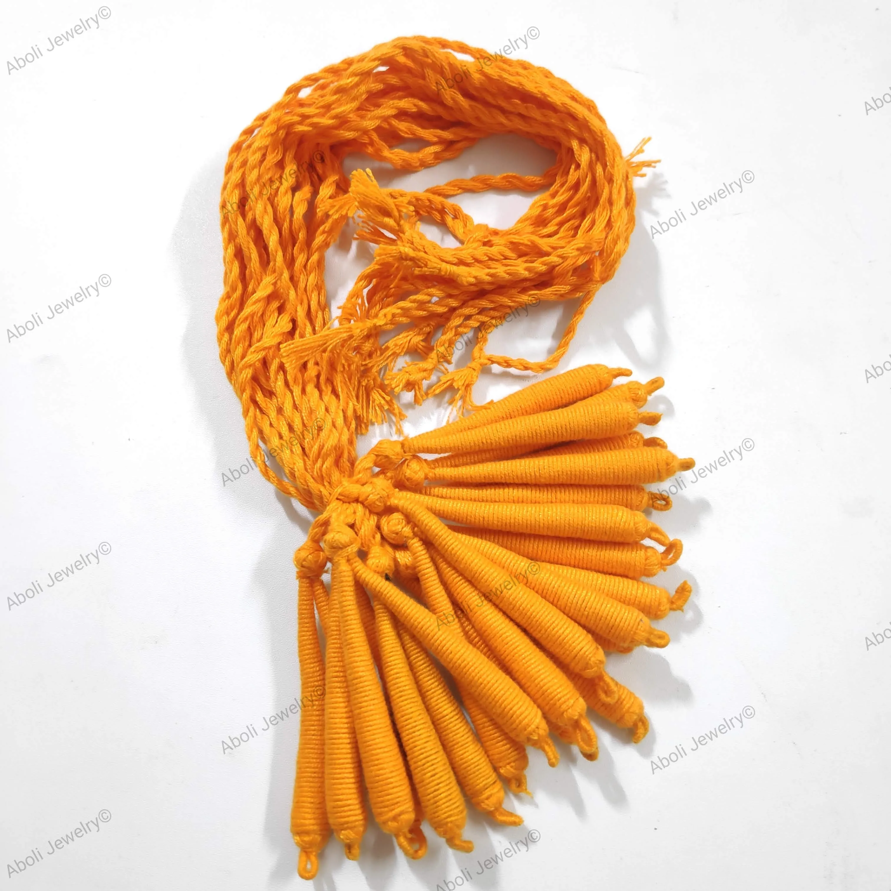 Mango yellow Cotton dori premium quality necklace cord cotton back rope for necklace CDRD05