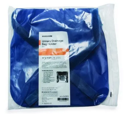 Mckesson Urinary Drainage Bag Holder: 1 Count, Navy Blue, 11" x 11.5"