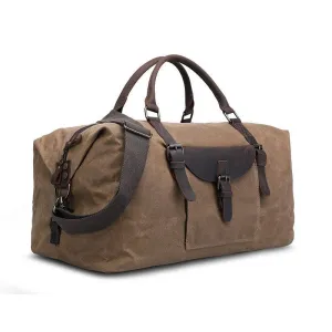 Mens Waxed Canvas Travel Duffle Bag